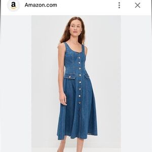 Shoshanna Blue Denim Midi Dress